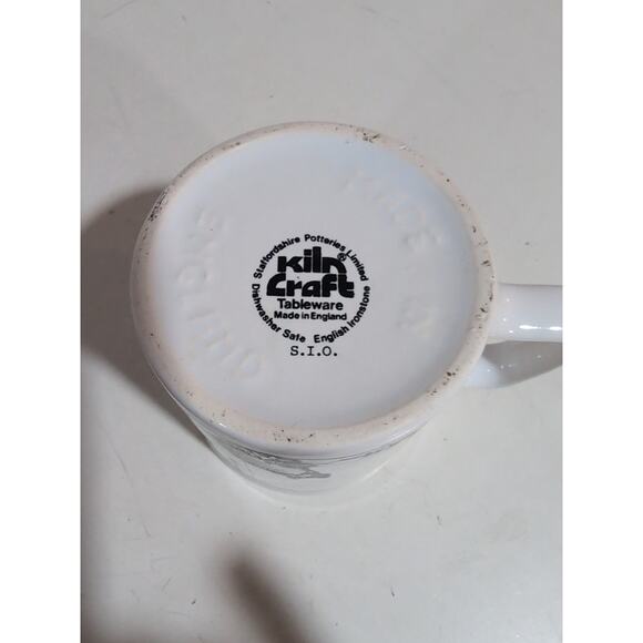 Vintage Kliban Cat Peace Coffee Mug Kiln Craft Tableware England Christmas Santa - Picture 7 of 9